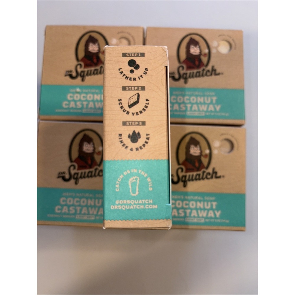 Dr. Squatch Coconut Castaway - Men's Natural Soap - Light Grit - 1 bar - Picture 4 of 4